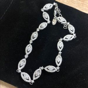 Cubic Zirconia .925 Sterling Bridal Bracelet,NWT